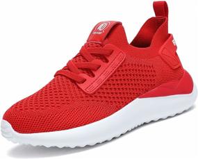 img 4 attached to 👟 Girls' Lightweight Breathable Walking Sneakers: Athletic Shoes for Active Children