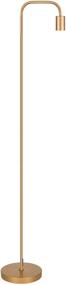 img 4 attached to 🌟 MOFFE Industrial Floor Lamp: 64" Metal Standing Tall Lamp with Foot Switch - Modern Minimalist Floor Light for Bedroom/Living Room (Gold)