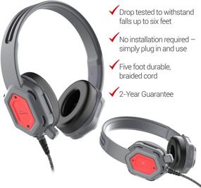 img 1 attached to 🎧 Наушники Brenthaven Edge Rugged Over-Ear: неразрушимая оправа, прочные амбушюры, серый - идеальны для студентов, школьных испытаний