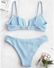 img 2 attached to ZAFUL Womens V Wire Padded Swimsuit Women's Clothing and Swimsuits & Cover Ups