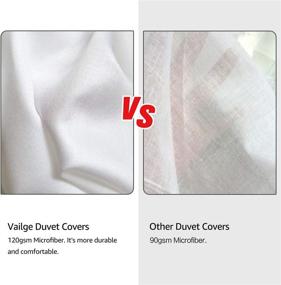 img 2 attached to 🛏️ Vailge Pinch Pleated Duvet Cover: Luxurious 3 Piece Set, 100% Microfiber, Pintuck Decorative, King Size