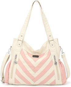img 4 attached to Angel Barcelo Handbags Shoulder White