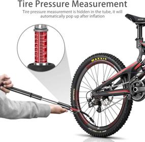 img 3 attached to 🚲 Mini Bicycle Frame-Mounted Air Pump Kit for Presta & Schrader Tires - Portable, Accurate Gauge, 150 PSI High Pressure Inflation - Suitable for Road, Mountain, and BMX Bikes