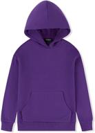 👕 alaviking brushed boys' clothing: purple xl sweatshirts pullover - a warm & trendy choice logo