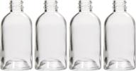 🏺 hosley set of 4 diffuser bottles, boston round style glass containers, 85 milliliter capacity - ideal for essential oils, diy diffusers, craft projects, weddings, parties, and more - o6 логотип