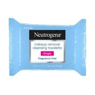 🧴 neutrogena fragrance-free makeup remover cleansing towelette singles for travel & on-the-go, individually-wrapped face wipes to remove dirt, oil, makeup & waterproof mascara - 20 ct logo