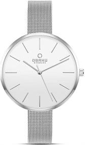 img 4 attached to 🕰️ Вечно изысканные: Классические элегантные часы Obaku Denmark Дизайнера для женщин