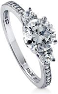 💎 sparkling berricle rhodium sterling zirconia engagement women's jewelry: dazzle with elegance! logo