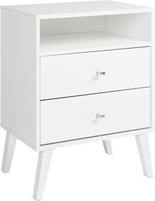 img 3 attached to Prepac Century Modern Nightstand Drifted Furniture for Bedroom Furniture