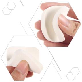 img 2 attached to 🧽 TecUnite 100 Pieces Cosmetic Sponges - Latex Makeup Foam Wedges for Flawless Foundation Application (5 Styles, White and Skin Tones)