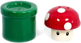 img 2 attached to Adorable Super Mario Bros. Mushroom & Pipe Salt 🍄 & Pepper Shakers: Spice up Your Kitchen with Nostalgic Fun!