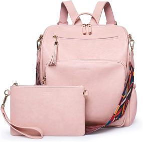 img 4 attached to 🎒 Functional ECOSUSI Backpack Rucksack: Stylish Multipurpose Shoulder Women's Handbags & Wallets for Every Occasion