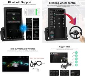 img 1 attached to 🚗 9.7" HD Touch Screen Double Din Android Car Stereo GPS Navigation Head Unit Car Radio with Bluetooth, Backup Camera, WiFi, FM Radio, Dual USB, Steering Wheel Control - Car Multimedia Player with 12 LEDs