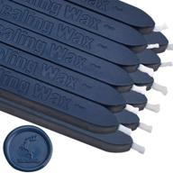 premium navy blue sealing wax with wick: perfect for wax seals on invitations, thank you cards, christmas cards, and envelopes logo