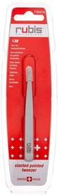 img 2 attached to 🔪 Rubis Switzerland Two Tip Pointed/Slanted Tweezer: Efficient Precision for Perfect Brow Shaping