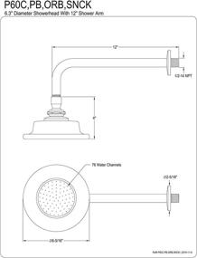 img 1 attached to Душевая головка Kingston Brass P60ORBCK викторианской эпохи