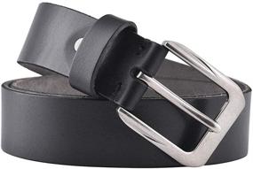 img 3 attached to 👞 Men's Genuine Leather Casual Accessories and Belts with Antique Buckle