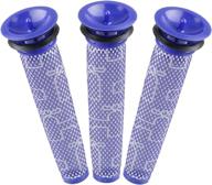 premium 3-pack washable pre motor filter for dyson cordless vacuum cleaners - compatible with dc58, dc59, v6, v7, v8 models - replacement filters by aunifun - part # 965661-01 логотип