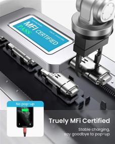 img 2 attached to 🔌 LISEN 6.6 футовый кабель MFi Certified iPhone Charger: Быстрая зарядка шнура Lightning для iPhone 11 Pro, Xs Max, XR, X, 8, 7, 6S, SE, iPad Pro - Никогда не разрывается!