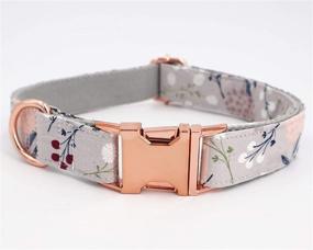 img 3 attached to 🐾 Pet Dog Cat Collar with Free Sunday Girl Dog Flower - Rose Gold Metal Buckle (L)