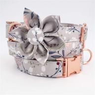 🐾 pet dog cat collar with free sunday girl dog flower - rose gold metal buckle (l) logo