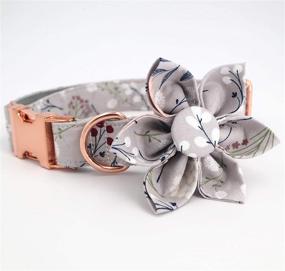 img 1 attached to 🐾 Pet Dog Cat Collar with Free Sunday Girl Dog Flower - Rose Gold Metal Buckle (L)