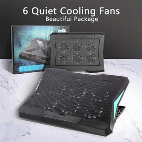 img 2 attached to 🖥️ LIENS Laptop Cooling Pad with Adjustable Height, 6 Fans (2.36in), 2 USB Ports - Ideal for 12-16 inch Laptops