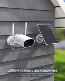 img 3 attached to DEKCO Wireless Outdoor Security Camera - 100% Wire-Free 170°Pan Rotation 1080p Solar Surveillance Camera for Home Security with Night Vision, Two-Way Audio, IP65, Motion Detection Alarm