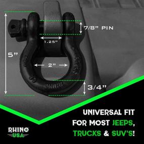 img 2 attached to Rhino USA Shackle 850Lb Strength