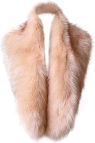 img 3 attached to 🧥 Womens Winter Long Faux Fur Scarf Collar Shawl Stole for 1920s-Inspired Dresses