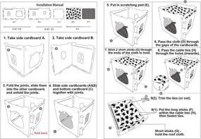 img 1 attached to Fuzzy Pixie Corrugated Cardboard Cat House & Scratcher: The Perfect Indoor Hideaway for Small Cats with Hammock, Cubes, and Scratching Pad, Complete with Catnip - Ideal Kitten Supplies and Birthday Gift