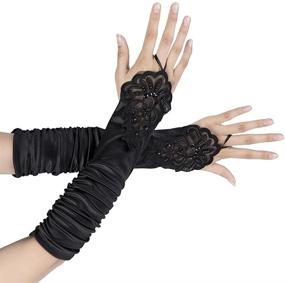img 2 attached to Xuhan Womens Finger Evening Gloves