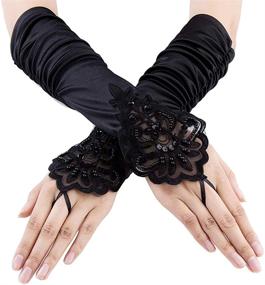 img 4 attached to Xuhan Womens Finger Evening Gloves