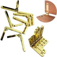 📦 tambee small hinges for jewelry boxes | wooden box accessories | 90 degree folding hinge | zinc alloy chest case hinge with screws | set of 12 pcs logo