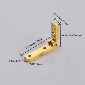 img 3 attached to 📦 TamBee Small Hinges for Jewelry Boxes | Wooden Box Accessories | 90 Degree Folding Hinge | Zinc Alloy Chest Case Hinge with Screws | Set of 12 Pcs