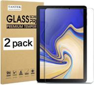 📱✨ tantek [2-pack] tempered glass screen protector for samsung galaxy tab s4 10.5 inch 2018, ultra clear & anti-scratch film logo