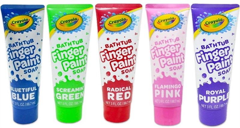 Crayola Bathtub Fingerpaint 5 Color Variety Pack, 3 Ounce Tubes