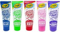 crayola bathtub fingerpaint set, 5 colors - 3oz tubes (bluetiful blue, screamin' green, radical red, flamingo pink, royal purple) logo