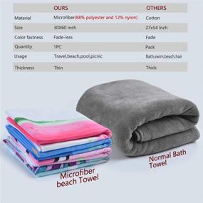 img 3 attached to 🍉 30” × 60” Watermelon Beach Towel: Sand-Free Microfiber Camping & Pool Towel, Quick Dry & Absorbent Bath Towel for Travel, Holiday & Beach - Great Gift for Girls & Women