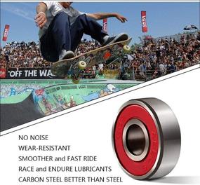 img 2 attached to 🛹 JDYYICZ ABEC-9 608-RS Skateboard Longboard Bearings - Premium Inline Roller Skate Bearings (8-Pack)