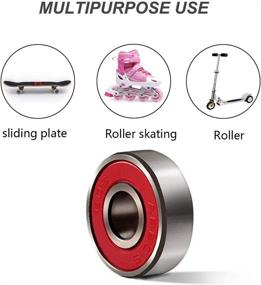 img 4 attached to 🛹 JDYYICZ ABEC-9 608-RS Skateboard Longboard Bearings - Premium Inline Roller Skate Bearings (8-Pack)