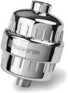 🚿 beastron multi stage universal shower filter with replaceable filter cartridge- softens hard water & improves skin, hair, & nail health - chrome finish logo