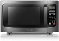toshiba em131a5c-bs smart sensor microwave oven: easy clean, eco mode, 1.2 cu ft, black stainless steel logo