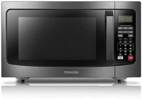 img 4 attached to Toshiba EM131A5C-BS Smart Sensor Microwave Oven: Easy Clean, ECO Mode, 1.2 Cu Ft, Black Stainless Steel