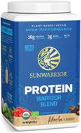 🌱 sunwarrior warrior blend plant-based raw vegan protein powder with peas & hemp, mocha flavor, 30 servings, 26.4 ounces logo