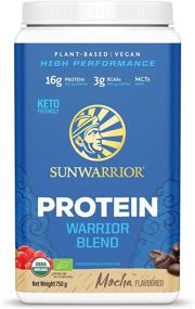 img 2 attached to 🌱 Sunwarrior Warrior Blend Plant-Based Raw Vegan Protein Powder with Peas & Hemp, Mocha Flavor, 30 Servings, 26.4 Ounces