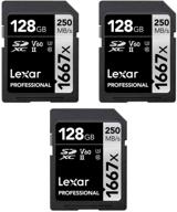 high-performance lexar lsd128cbna1667 professional sdhc/sdxc 1667x uhs-ii 128gb memory card triple pack logo