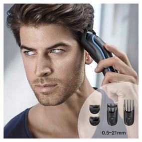 img 1 attached to 💇 Braun Hair Clippers for Men - 9-in-1 Grooming Kit with Gillette ProGlide Razor - Black/Blue, Rechargeable