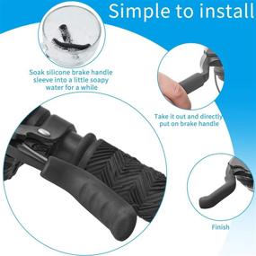 img 1 attached to 🚴 Silicone Bicycle Brake Handle Sleeve - 12 Pieces Brake Levers Protector for Road and Mountain Bikes