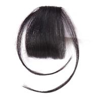 bangs natural black straight temple logo